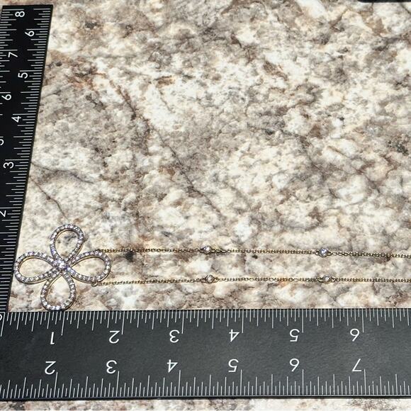 Radiance by Absolute™ Simulated Diamond Pavé Daisy Chain Necklace, 16-18” long - Picture 11 of 11